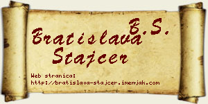 Bratislava Štajcer vizit kartica